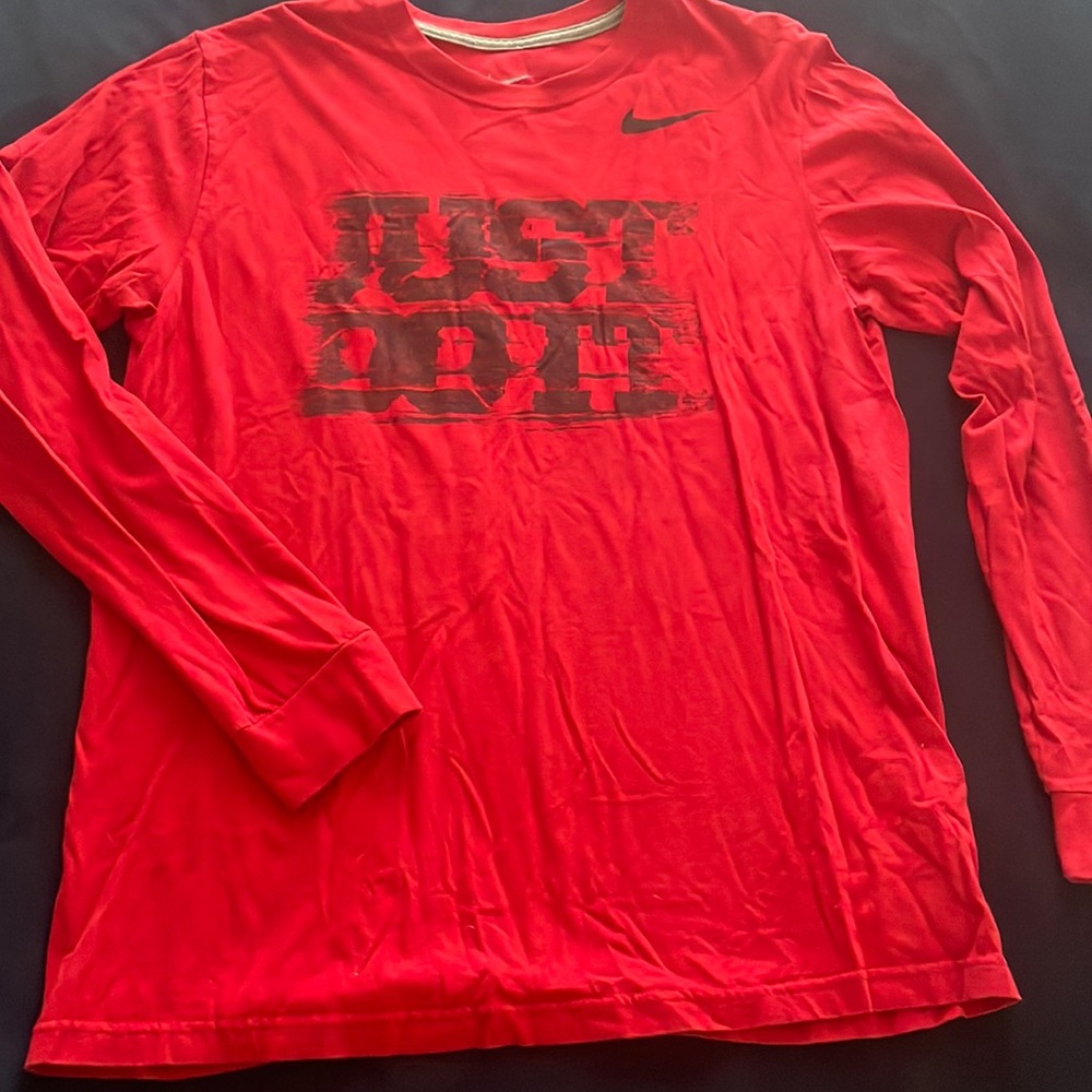 Red Nike Long Sleeve T-Shirt